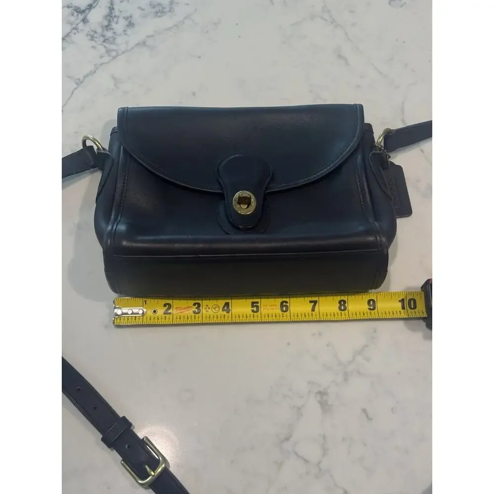 COACH Rare Vintage Devon Turnlock Crossbody Bag Original Unique Serial Black USA